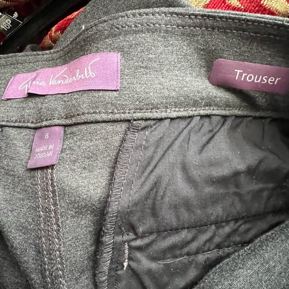 Gloria Vanderbilt Gray Wide-Leg Trouser Pants NWT Size 8 - Picture 5 of 11